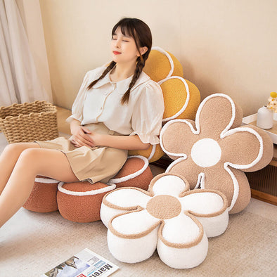 Daisy Bloom Pouf Pillow