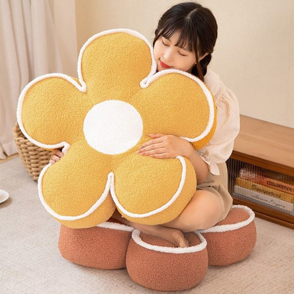 Daisy Bloom Pouf Pillow