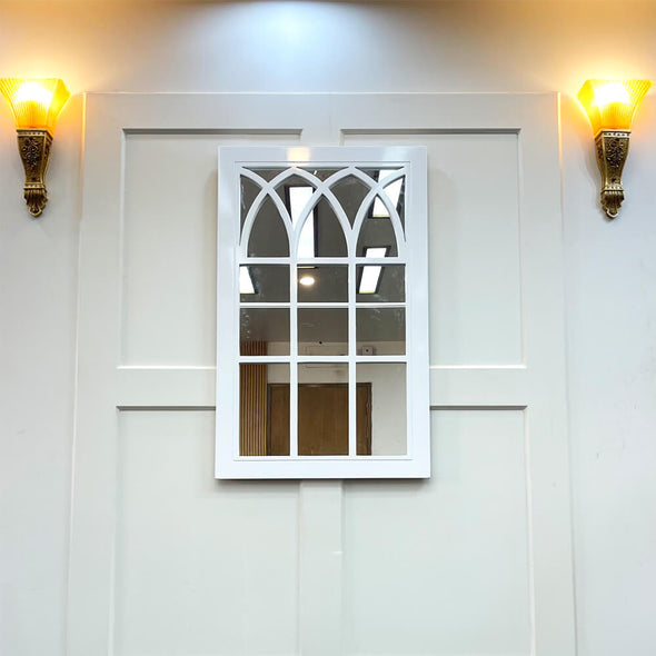 Ohara Window Pane Arched Wall Mirror